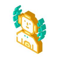 robot fantasy character isometric icon vector illustration