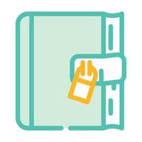 diary with lock color icon vector illustration