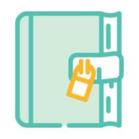 diary with lock color icon vector illustration