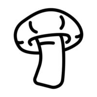 shitake mushroom line icon vector illustration