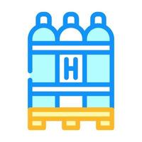 hidrógeno biogás color icono vector ilustración