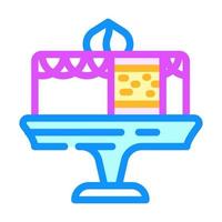 delicious cake dessert color icon vector illustration