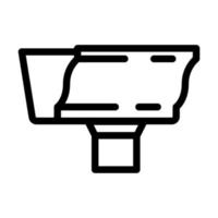 gutters and downspouts line icon vector illustration