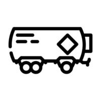 transporte biogás tanque línea icono vector ilustración