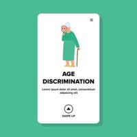 discriminación por edad empleado dama en vector de oficina