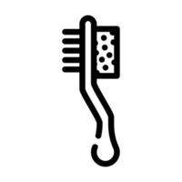 brush and callus remover line icon vector illustration