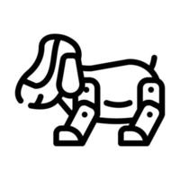 robotic dog pet toy line icon vector illustration