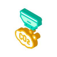 co2 sensor isometric icon vector illustration color