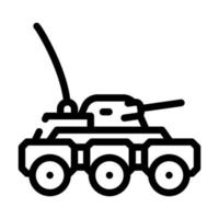 military robot line icon vector illustration