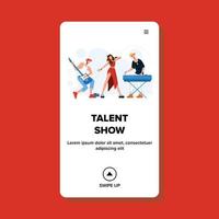 Talent Show Performing Music Band Song Vector