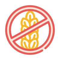 ilustración de vector de icono de color sin gluten