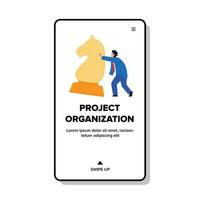 vector de trabajo de organización y gestión de proyectos