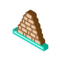 heap of peat isometric icon vector illustration