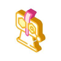 clay rolling machine isometric icon vector illustration