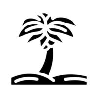 ilustración de vector de icono de glifo de palmera