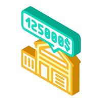 house price isometric icon vector illustration