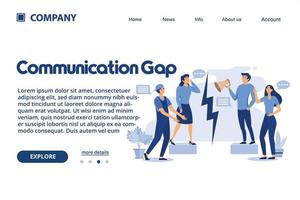 Communication gap illustration Suitable for web landing page, ui, mobile app, banner template. Vector Illustration