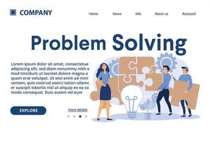 Problem solving illustration Suitable for web landing page, ui, mobile app, banner template. Vector Illustration