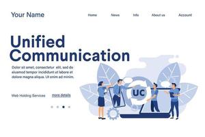 PrintUnified communication illustration Suitable for web landing page, ui, mobile app, banner template. Vector Illustration