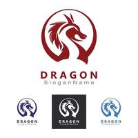 Dragon Logo Design Minimalist unique vector template