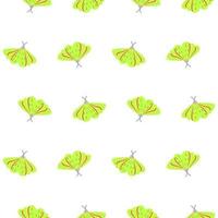 Butterflies pattern. Bright light green moths on a pattern for textiles, wallpapers. vector