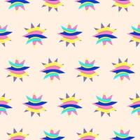 Retro Pattern 1970s. Bright stars on a pattern in the style of 1970. Groovy wave vector