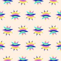 Retro Pattern 1970s. Bright stars on a pattern in the style of 1970. Groovy wave vector