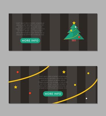 Elegant Christmas Tree Banner Set Design Template