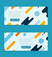 Flat Geometric Shapes Banner Set Design Template vector