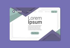 Modern Abstract Style Landing Page Design vector