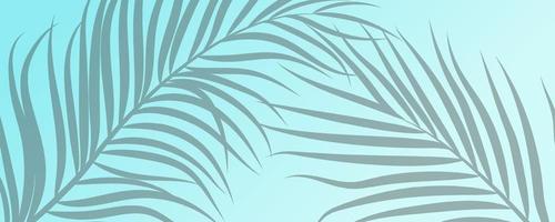 Abstract summer banner design with tropical leaves background vector