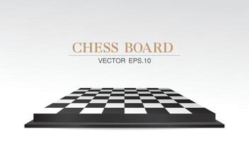tablero de ajedrez o vector de ilustración 3d de piso de patrón a cuadros.