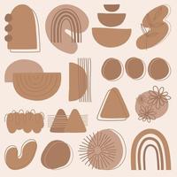 Set of aesthetic elements in the style of Boho. Boho style shape. vector