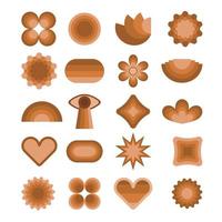 Set of retro 70s elements. Isolated retro elements. vector