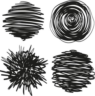 Scrawl vector isolated.