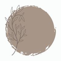 elemento de hoja boho con forma. ilustración estética de un folleto. ilustración de estilo boho vectorial. vector