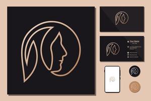 Silhouette of a beautiful woman's face vector