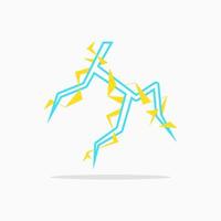 lightning logo concept. blue and yellow. line, simple and unique logotype. suitable for logo, icon, symbol and sign vector