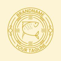 minimalist fish logo concept. creative, vintage, line and elegant style. suitable for logo, icon, symbol and sign vector