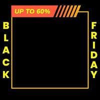 black friday background with frame and striped. simple and elegant. suitable for banner, flyer and feed vector