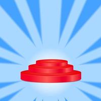 red circle podium. shine abstract background. blue. suitable background promotion vector
