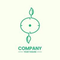 clock and leaf logo concept. minimalist, simple, combination, creative, modern and line style. suitable for logo, icon, symbol and sign. such as nature or healthy logo vector