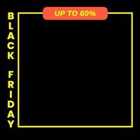 black friday background with frame. simple and elegant. suitable for banner, flyer and feed vector