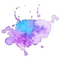 Abstract isolated colorful vector watercolor stain. Grunge element for paper design. Watercolor splash.