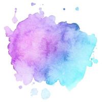 Abstract isolated colorful vector watercolor stain. Grunge element for paper design