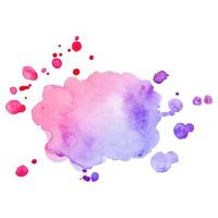 Abstract isolated colorful vector watercolor stain. Grunge element for paper design