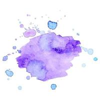 Abstract isolated colorful vector watercolor stain. Grunge element for paper design. Watercolor splash.