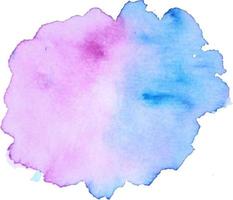 Abstract isolated colorful vector watercolor stain. Grunge element for paper design. Watercolor splash.