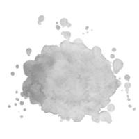 Abstract isolated grayscale vector watercolor stain. Grunge element for paper design