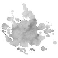 Abstract isolated grayscale vector watercolor stain. Grunge element for paper design